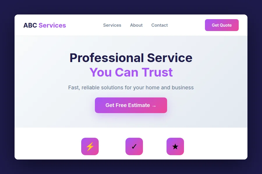 After: Modern professional website design